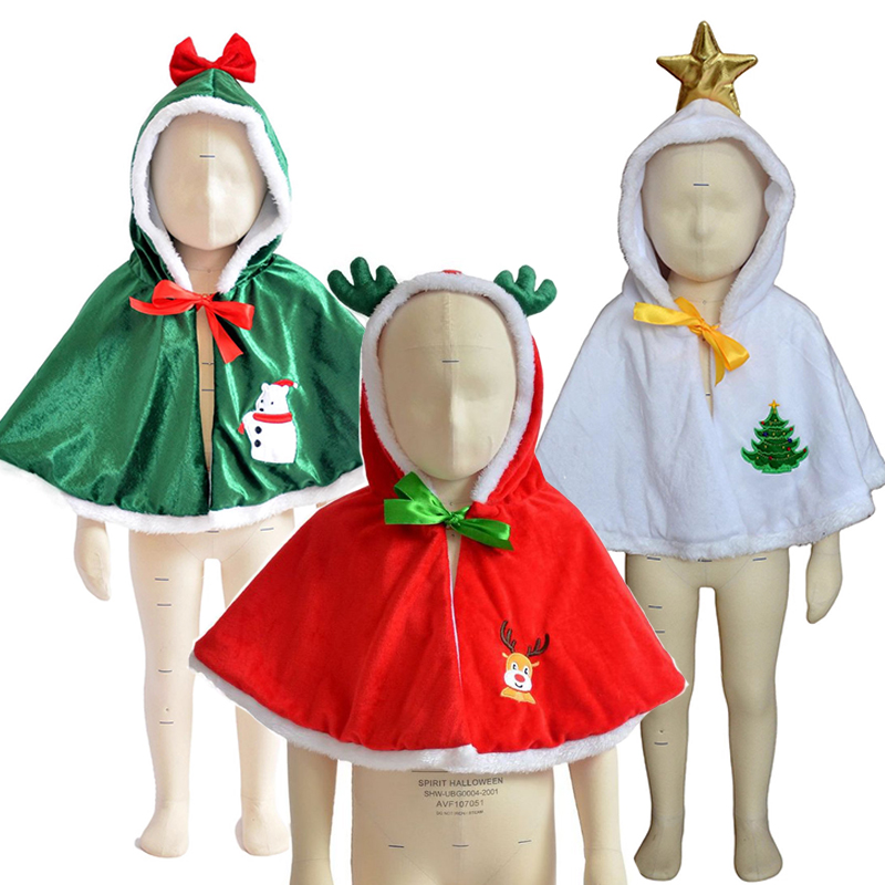 Elf Costume Christmas - Green Elf Christmas Hooded Poncho New