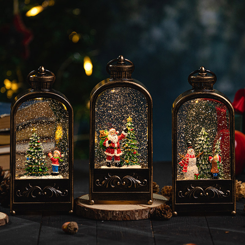 Snow Globe Musical - Christmas Decorations Wind Lantern Retro Night