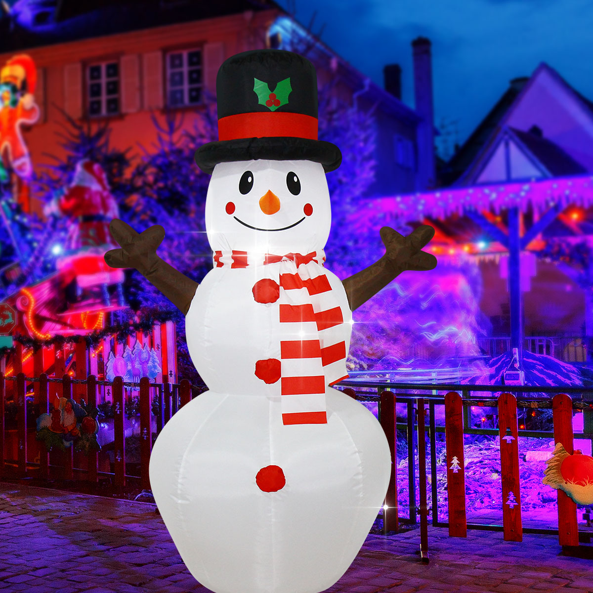 Christmas Lights Outdoor - Christmas Inflatable Outdoor Decorations with LED