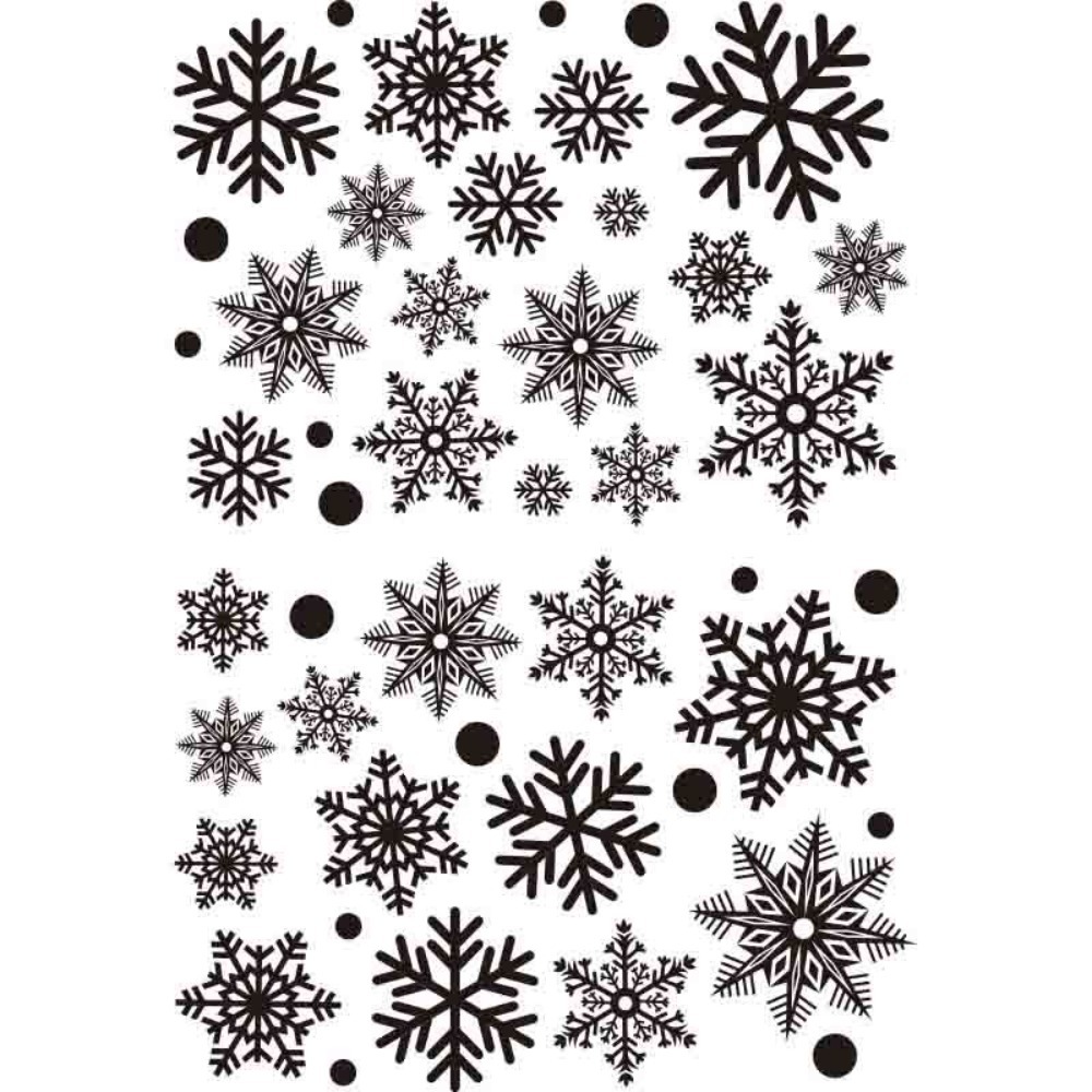 Snowflake Window Decal - 30pcs PVC Christmas Snowflakes Sticker Electrostatic