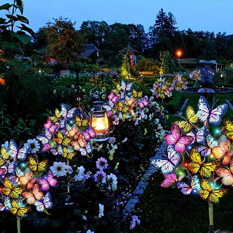 Christmas Lights Outdoor - Solar LED Butterfly Garden Lights Waterproof