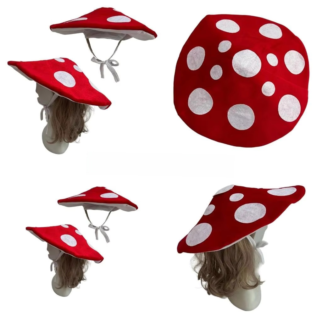 Santa Hat Plush - Mushroom Hat For Halloween Costume Hat