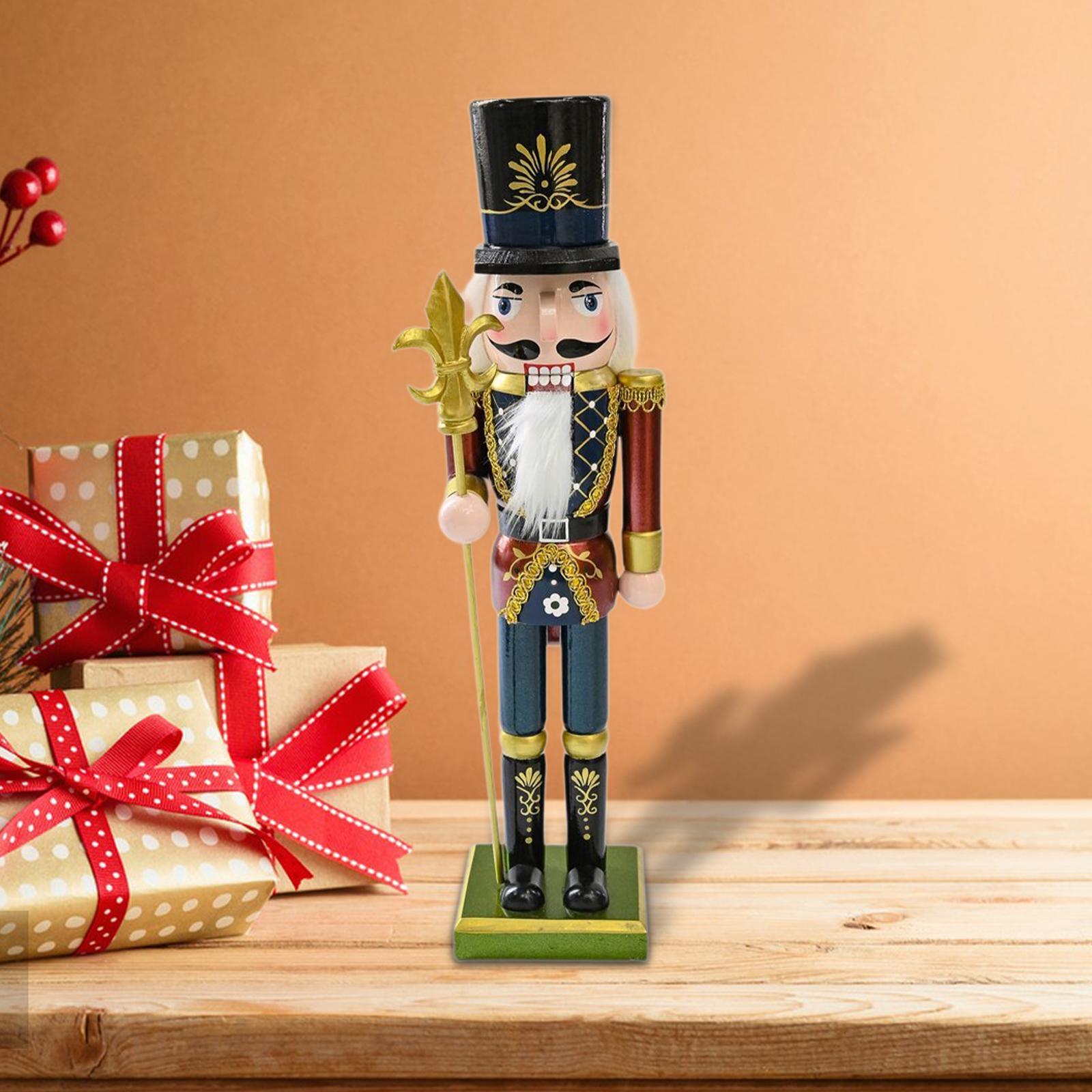 Nutcracker Figurine - Wood Nutcracker Figure Figurine Xmas Table