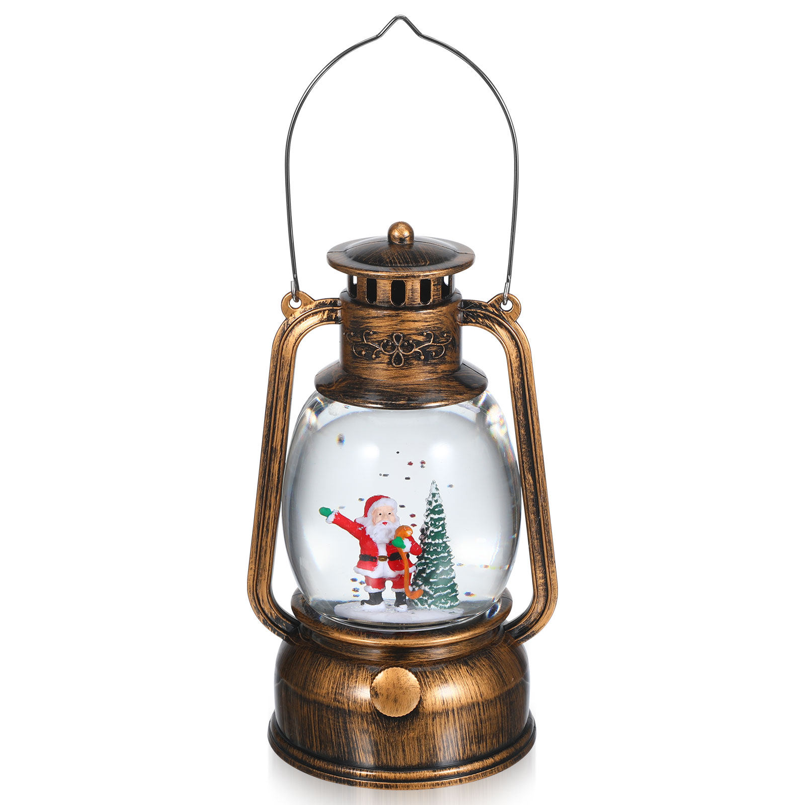 Snow Globe Musical - Christmas Snow Globe Lantern with Music