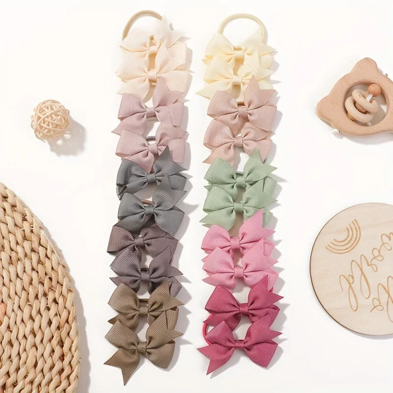 Ribbon Bow Gift - 20Pcs/set 2.1inch Lovely Bowknot Hairband Ribbon