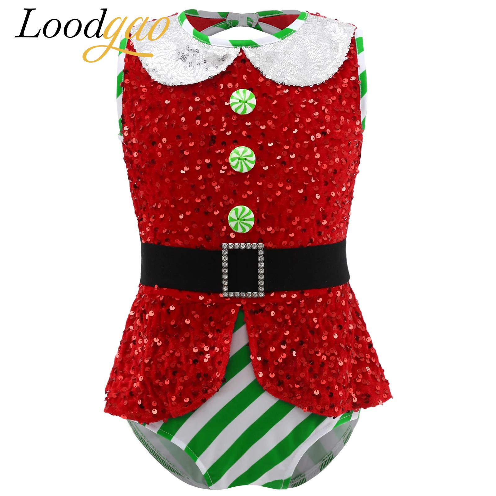 Elf Costume Christmas - 2025 Girls Christmas Leotard Elf Costume