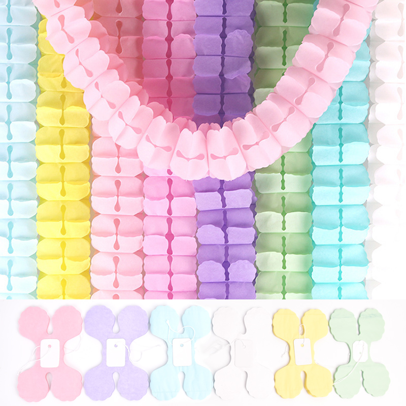 Tinsel Garland Decoration - 1pcs 3m Four Leaf Clover Paper
