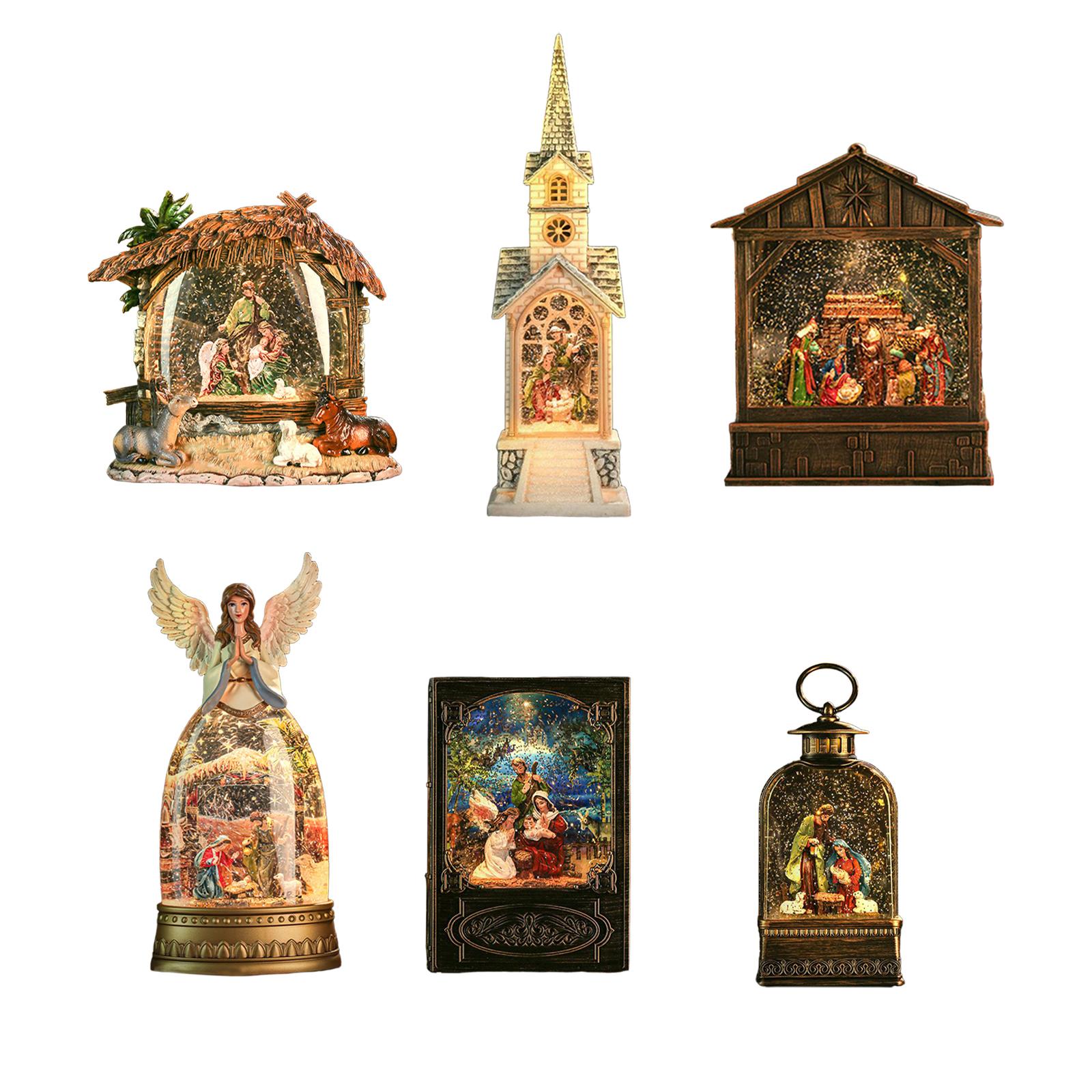 Snow Globe Musical - Christmas Snow Globe Musical Box Nativity