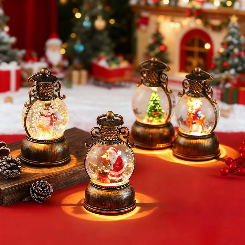 Snow Globe Musical - Vintage Style USB Powered Light Up