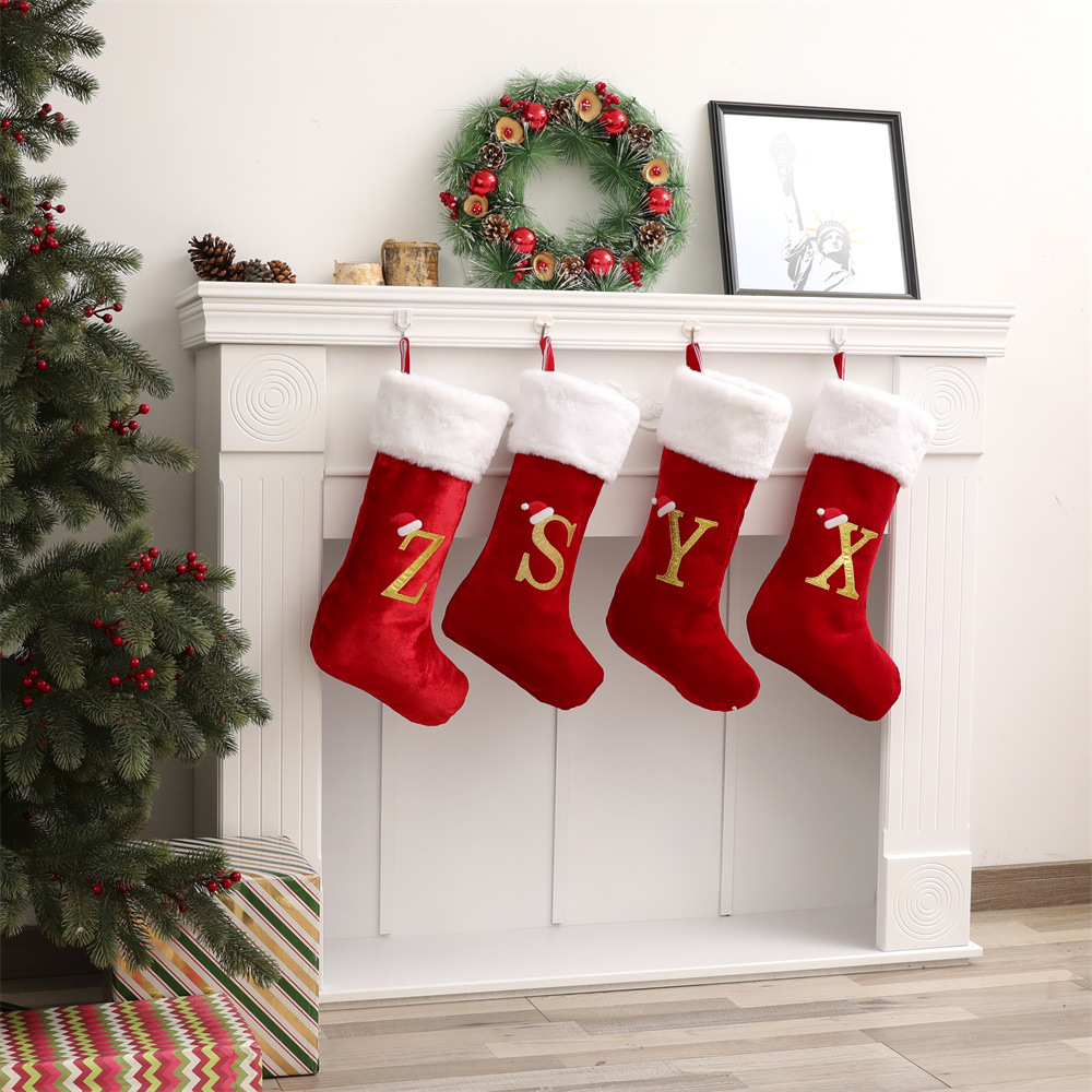 Christmas Stocking Hanging - New Creative Alphabet Christmas Stocking Gift