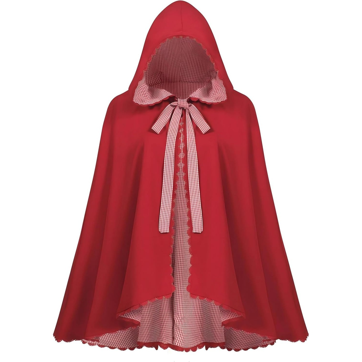 Christmas Throw Blanket - Red Plaid Cape Women's Double Layer