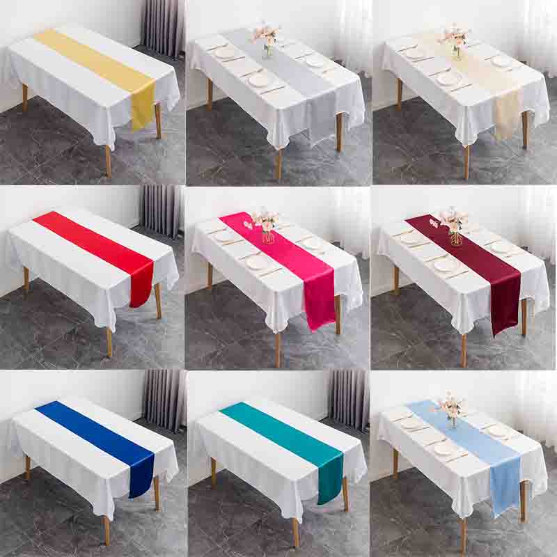 Christmas Table Runner - 12x108 Inch Satin Wedding Table Runners