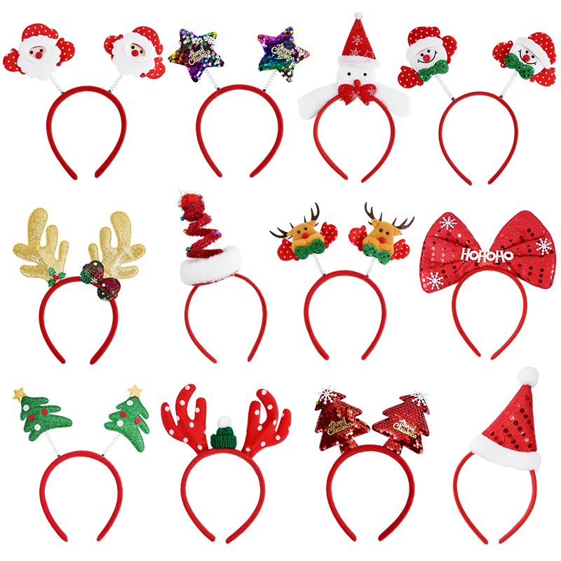 Reindeer Antlers Headband - Christmas Headband Kids Adult Santa Claus