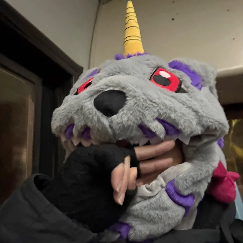 Santa Hat Plush - Animation Digimon Adventure Gabumon Plush Hat