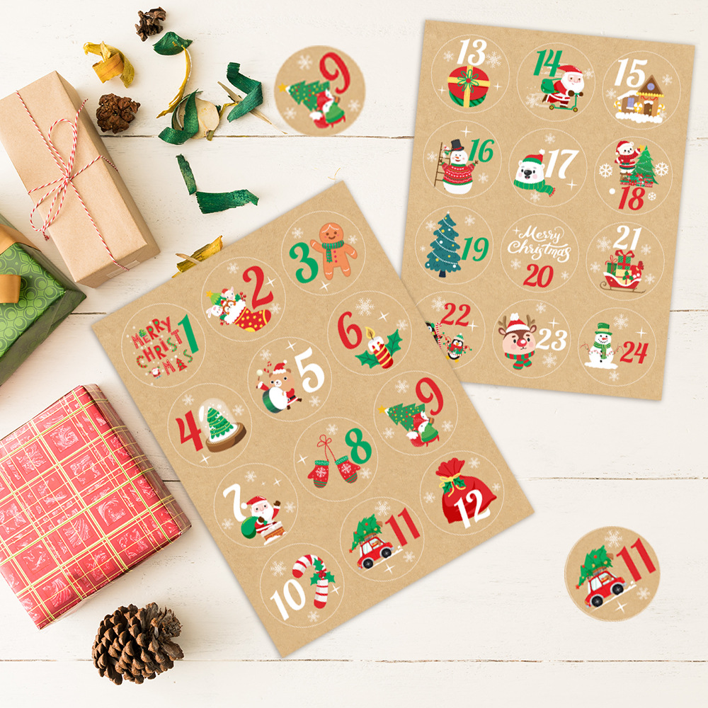 Advent Calendar Gift - 24pcs Christmas Decoration Advent Calendar Number