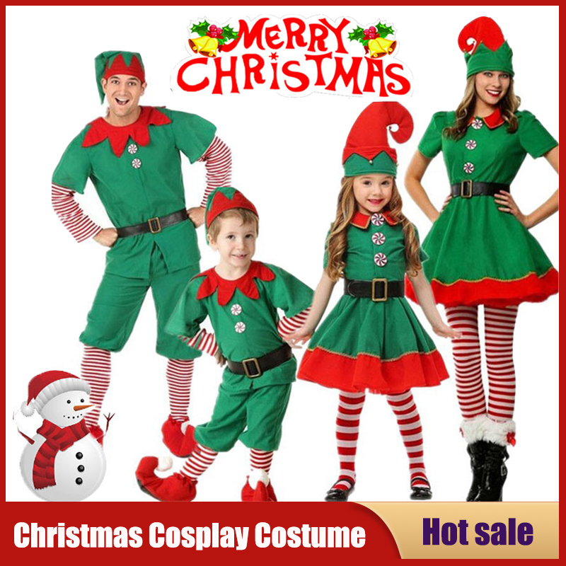 Elf Costume Christmas - Christmas Santa Claus Costume Adult Kids