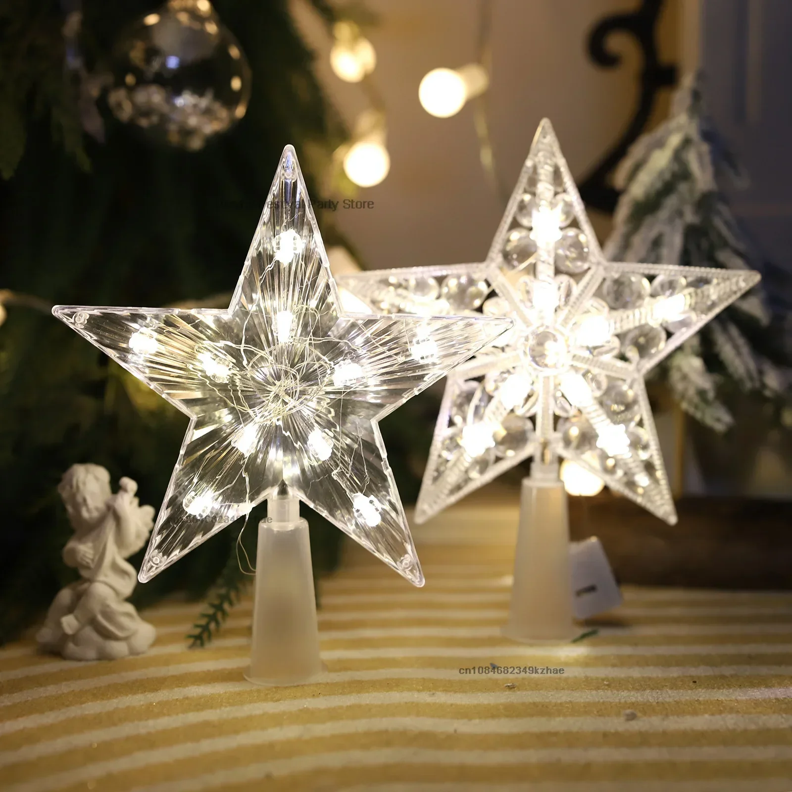 15CM LED Christmas Tree Orname - Star Tree Topper recension och pris