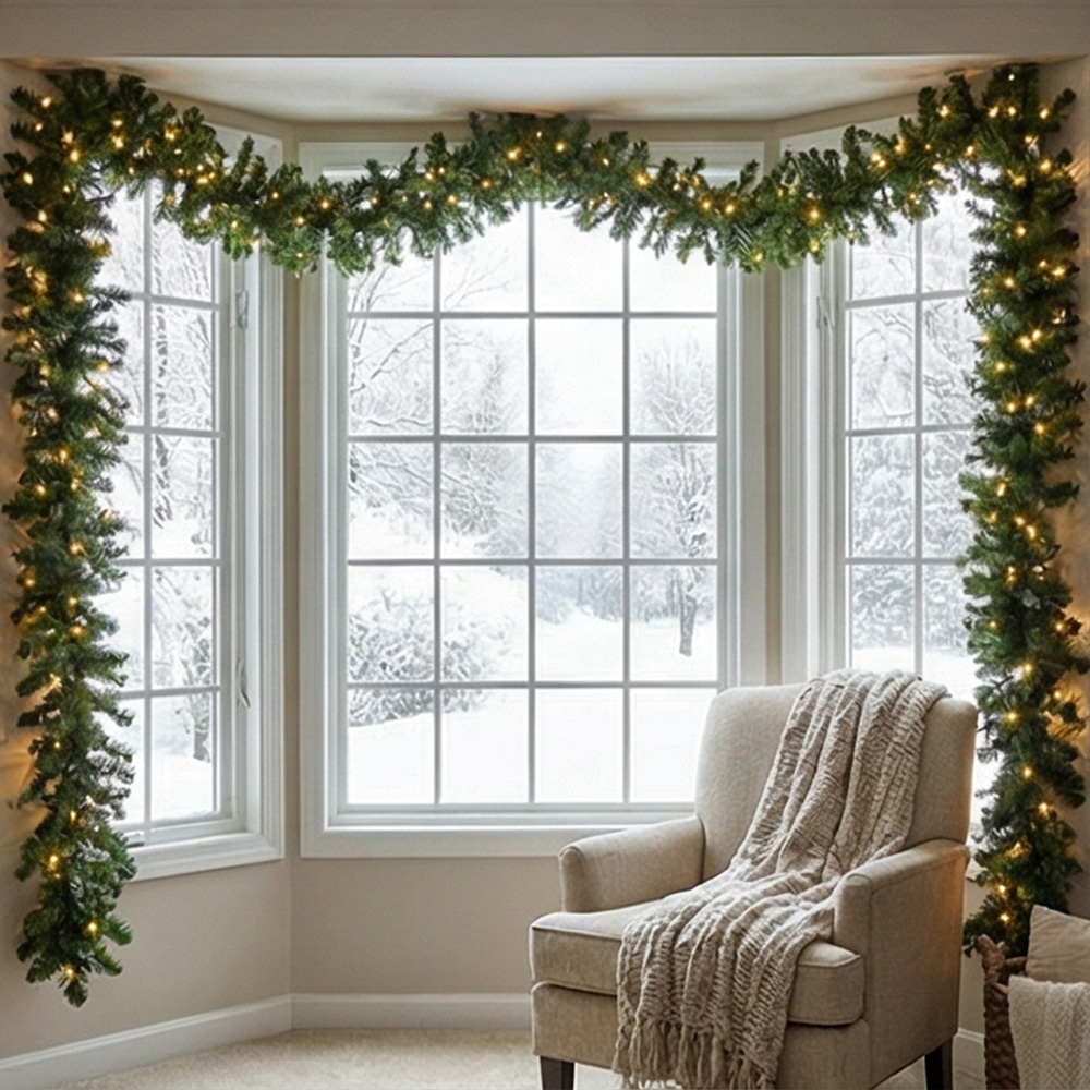 2.7M Artificial Green Christma - Christmas Wreath Fake recension och pris