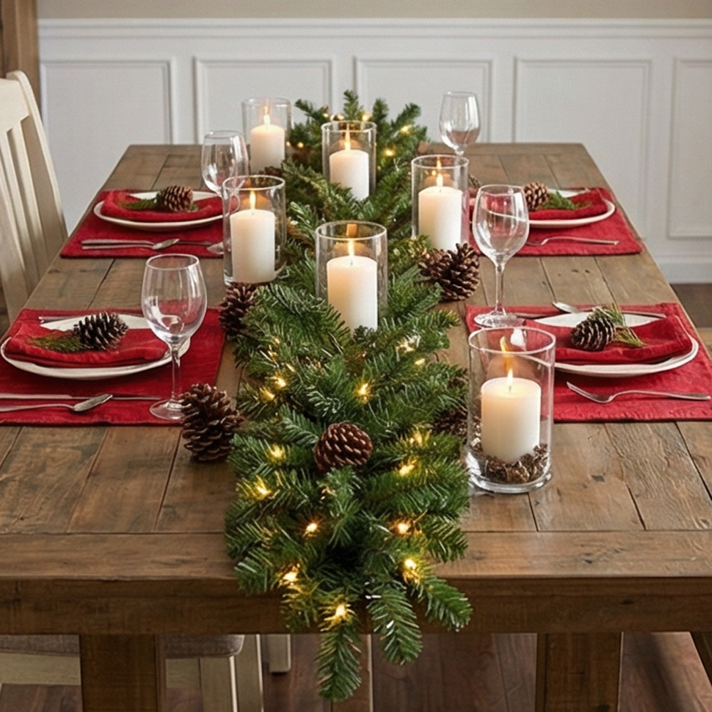 2.7M Artificial Green Christma - Christmas Wreath Fake recension och pris