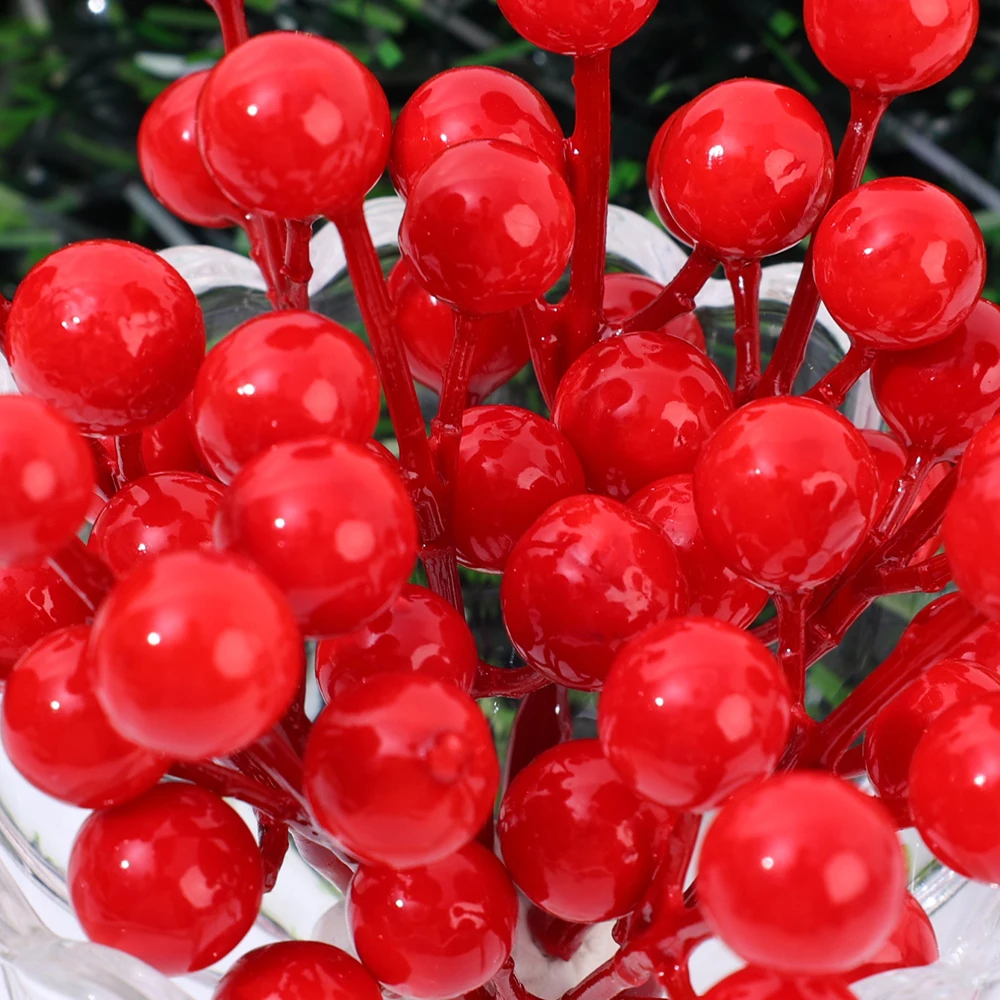 5/100x Artificial Red Berries  - Christmas Wreath Fake recension och pris