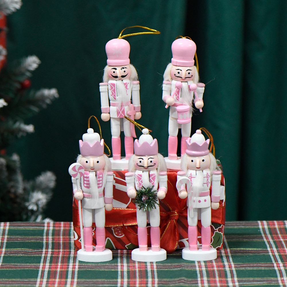 5PCS Macarone Powder Christmas - Nutcracker Figurine recension och pris