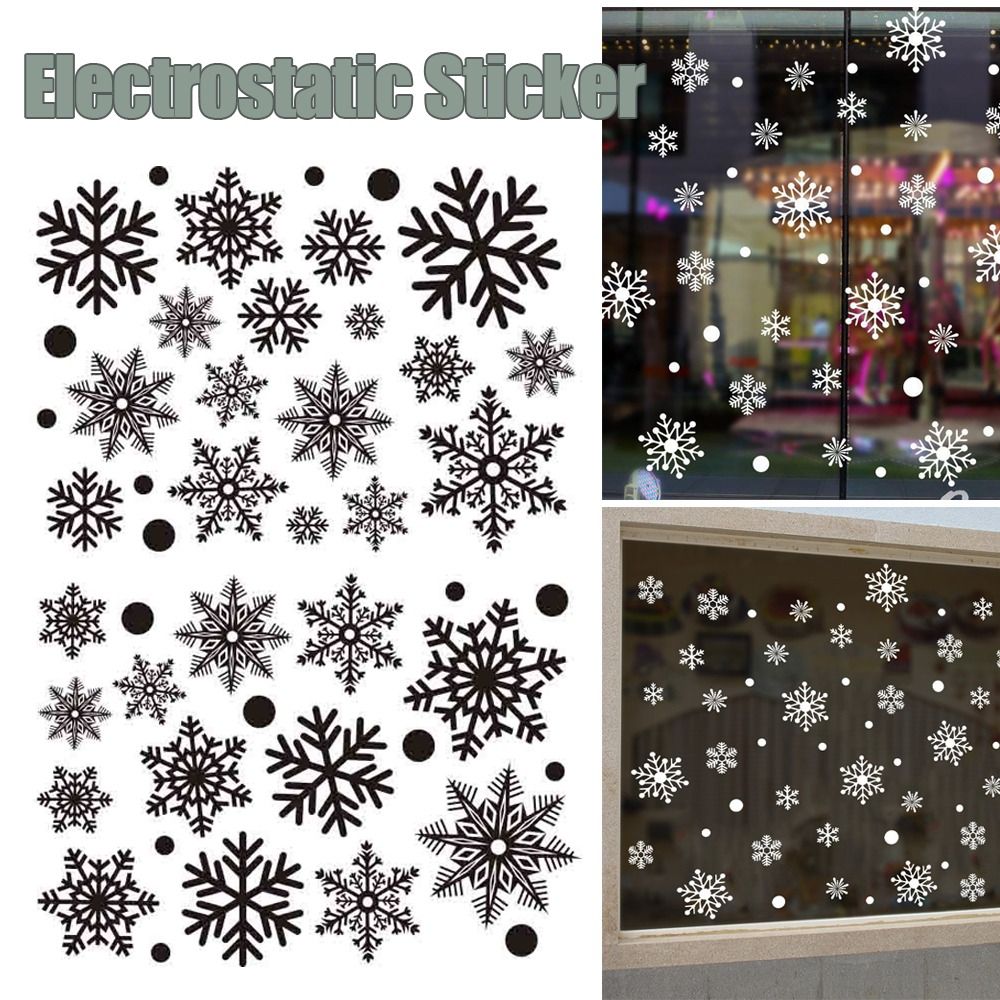 30pcs PVC Christmas Snowflakes - Snowflake Window Decal recension och pris