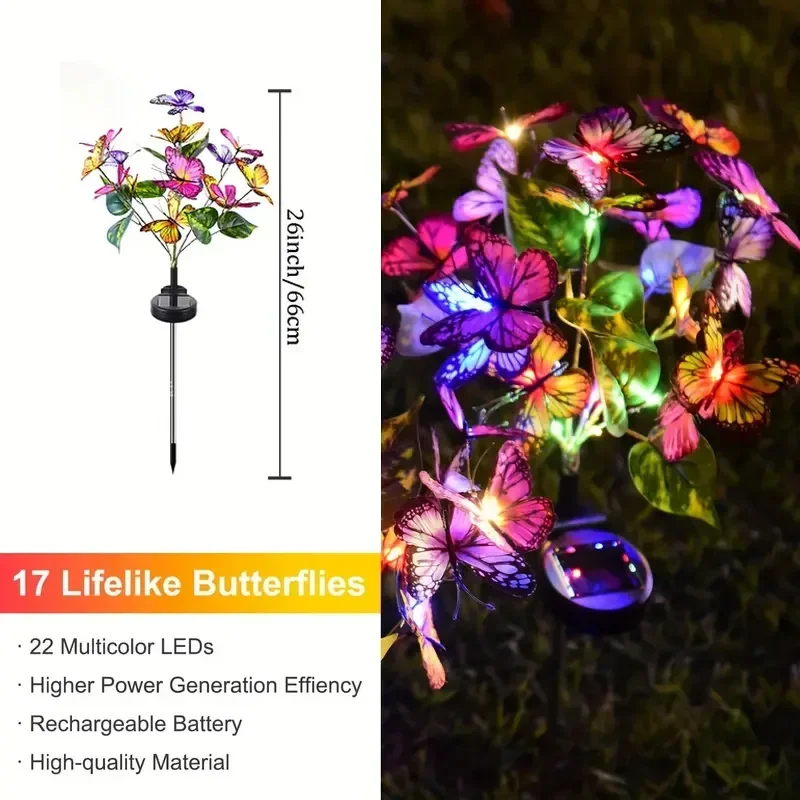 Solar LED Butterfly Garden Lig - Christmas Lights Outdoor recension och pris
