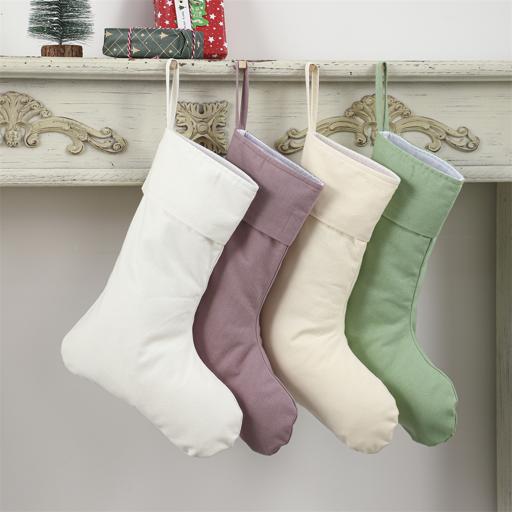 Linen Christmas Stocking Xmas  - Christmas Stocking Hanging recension och pris