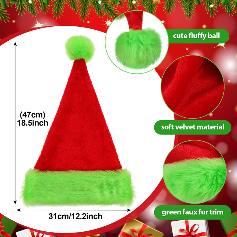 1pc, Santa Claus Hat Christmas - Santa Hat Plush recension och pris