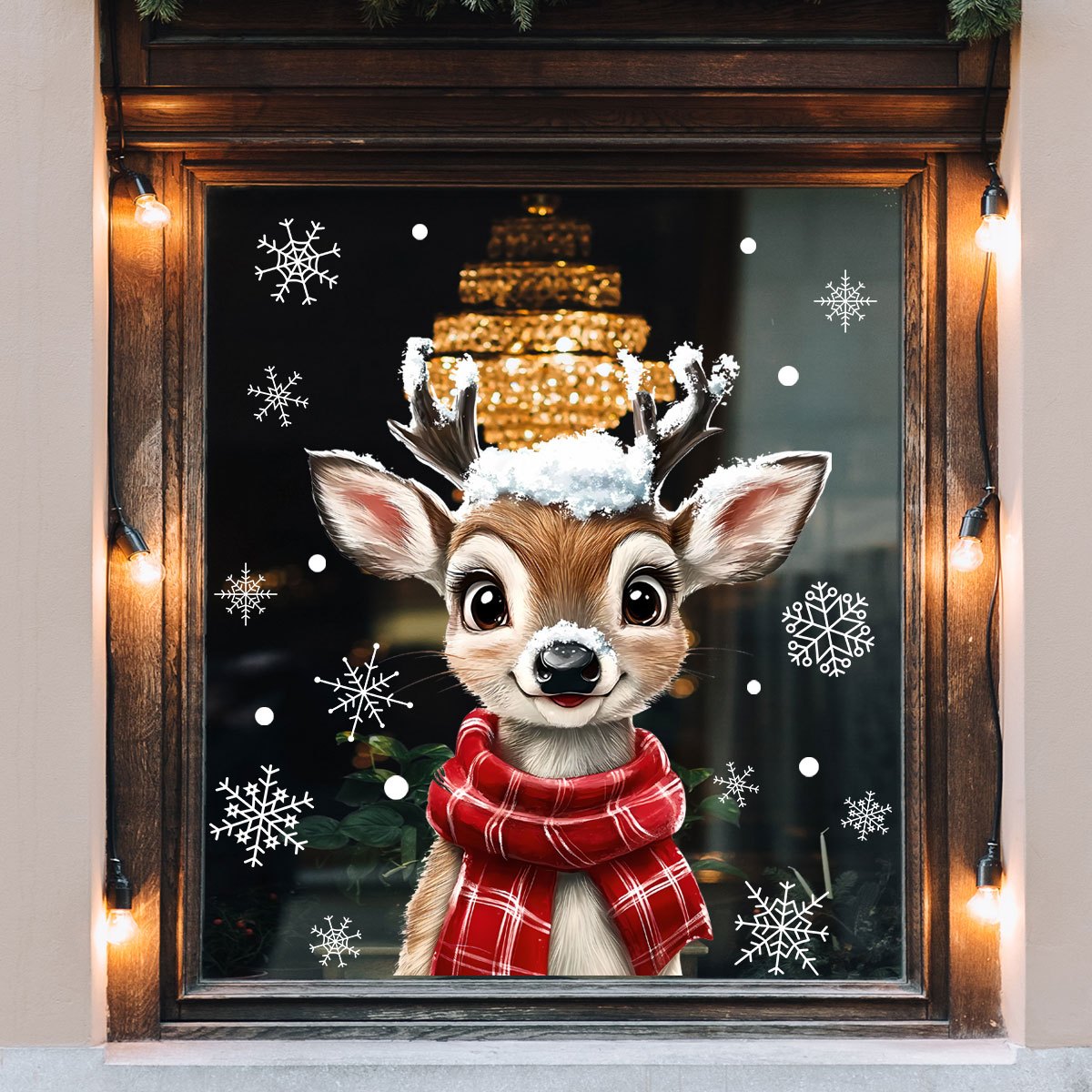 1pc Christmas Scarf Snowflake  - Snowflake Window Decal recension och pris