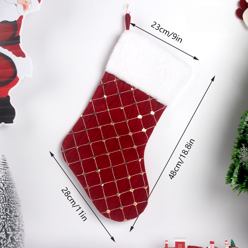 Christmas Stocking Soft Faux F - Christmas Stocking Hanging recension och pris