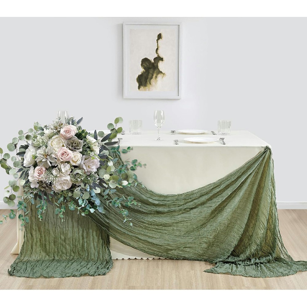 10Pcs Cheesecloth Table Runner - Christmas Table Runner recension och pris