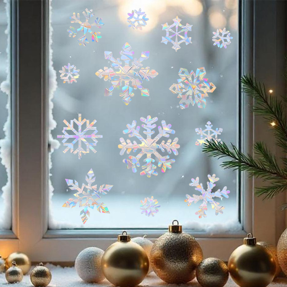 Snowflake Electrostatic Colorf - Snowflake Window Decal recension och pris