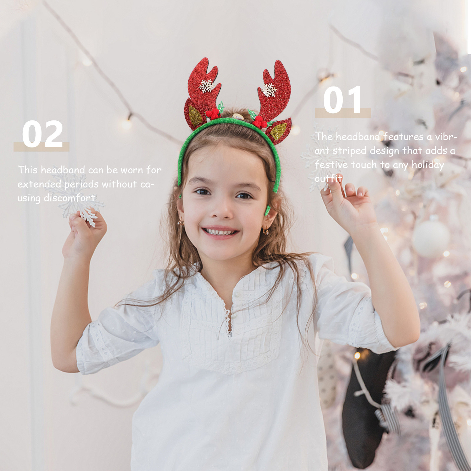 Christmas Deer Antlers Headban - Reindeer Antlers Headband recension och pris