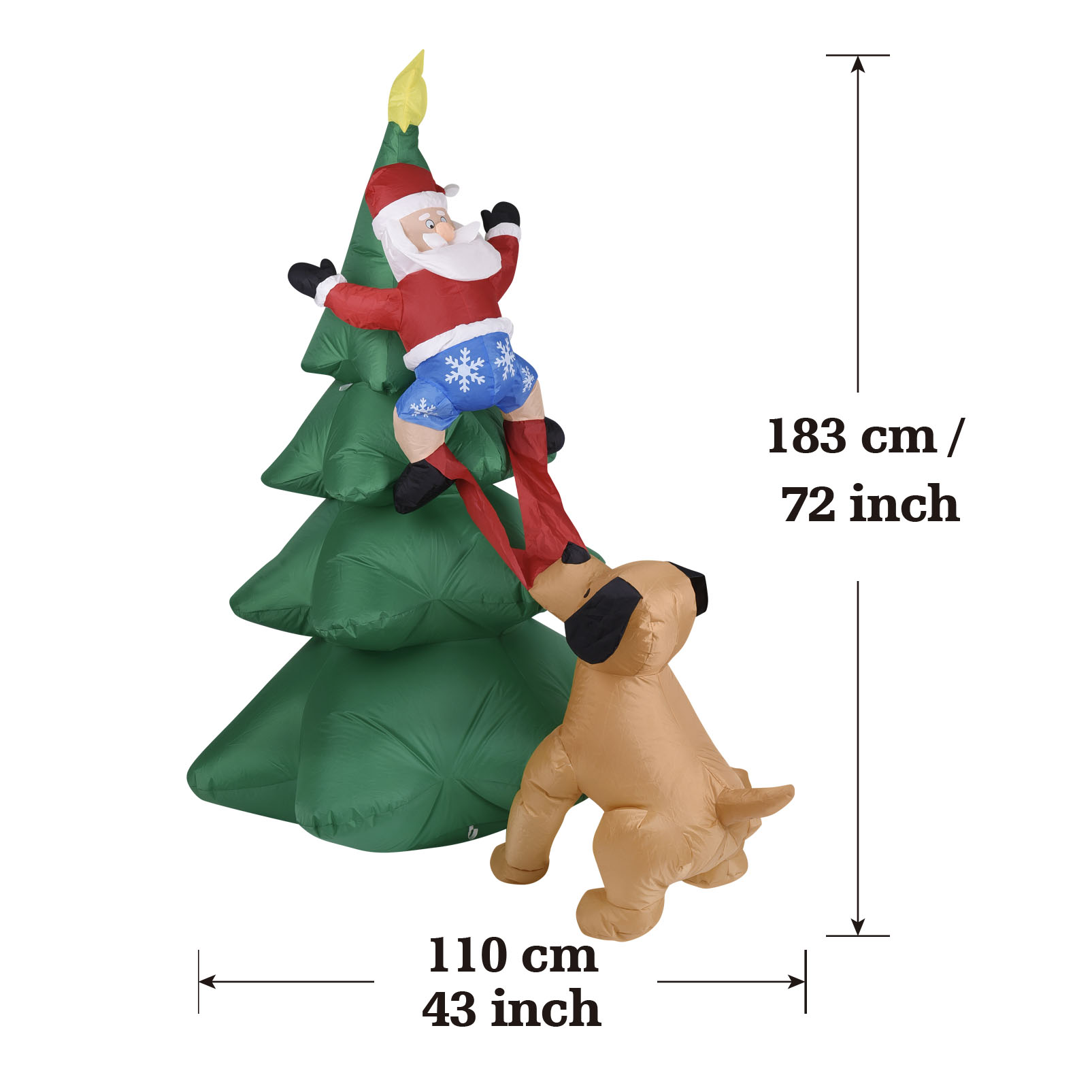Christmas Inflatable Dog  w/Sa - Christmas Lights Outdoor recension och pris