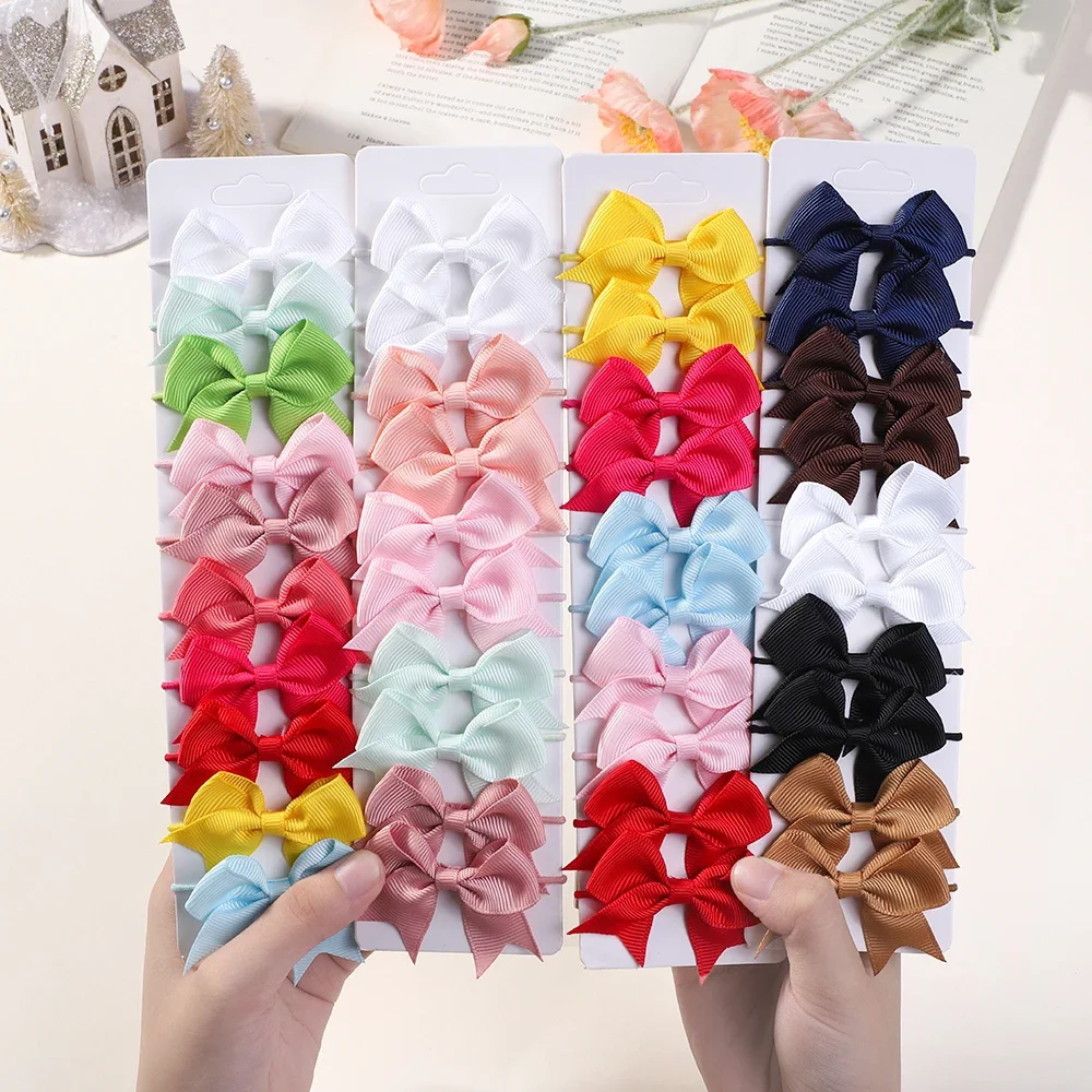 10Pcs Bows Elastic Hair rubber - Ribbon Bow Gift recension och pris