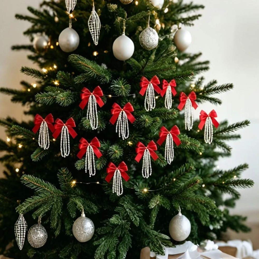 12pcs Set Christmas Tree Bows  - Gift Box Wrap Set recension och pris