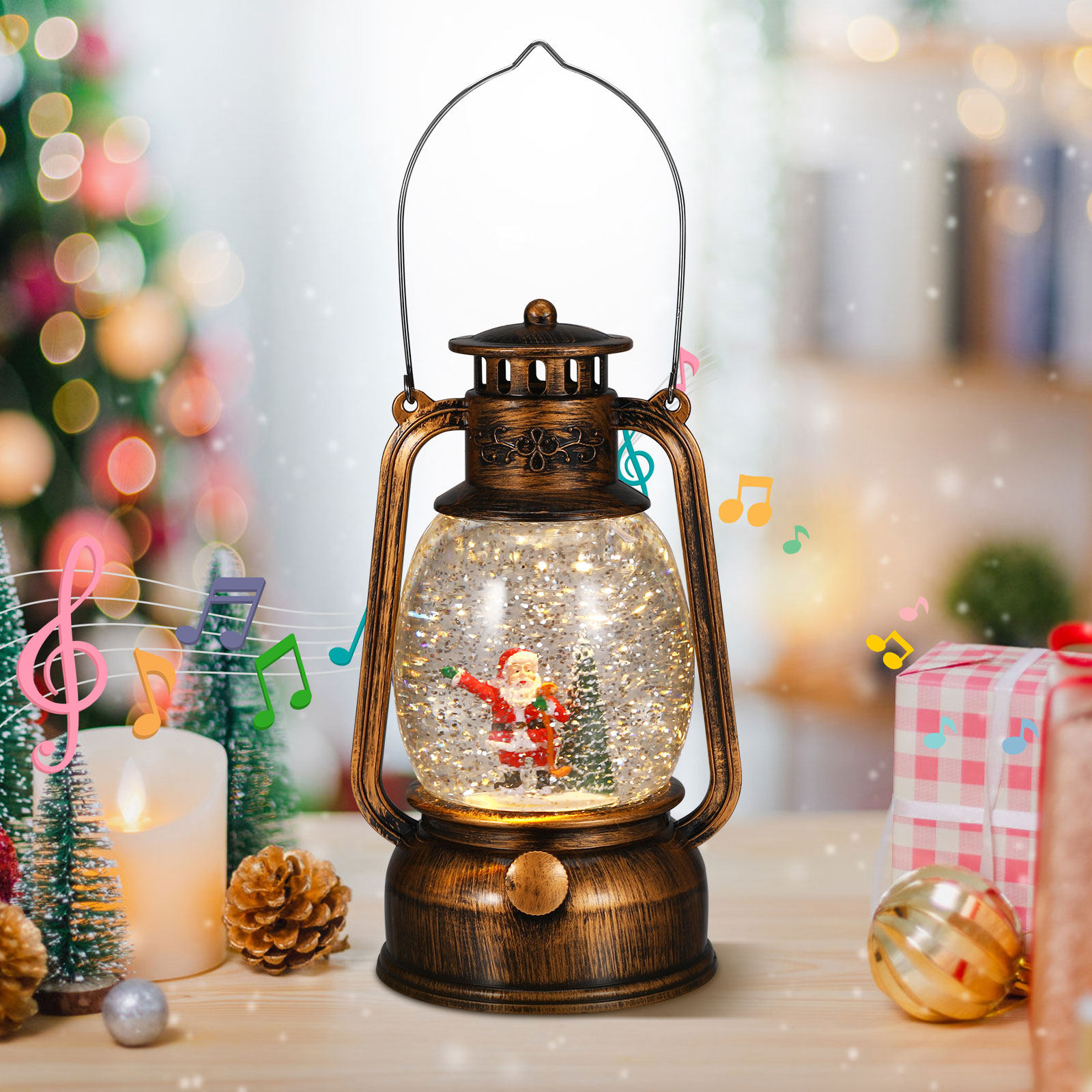 Christmas Snow Globe Lantern w - Snow Globe Musical recension och pris