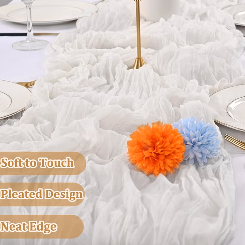 90x400CM Cheesecloth Table Run - Christmas Table Runner recension och pris