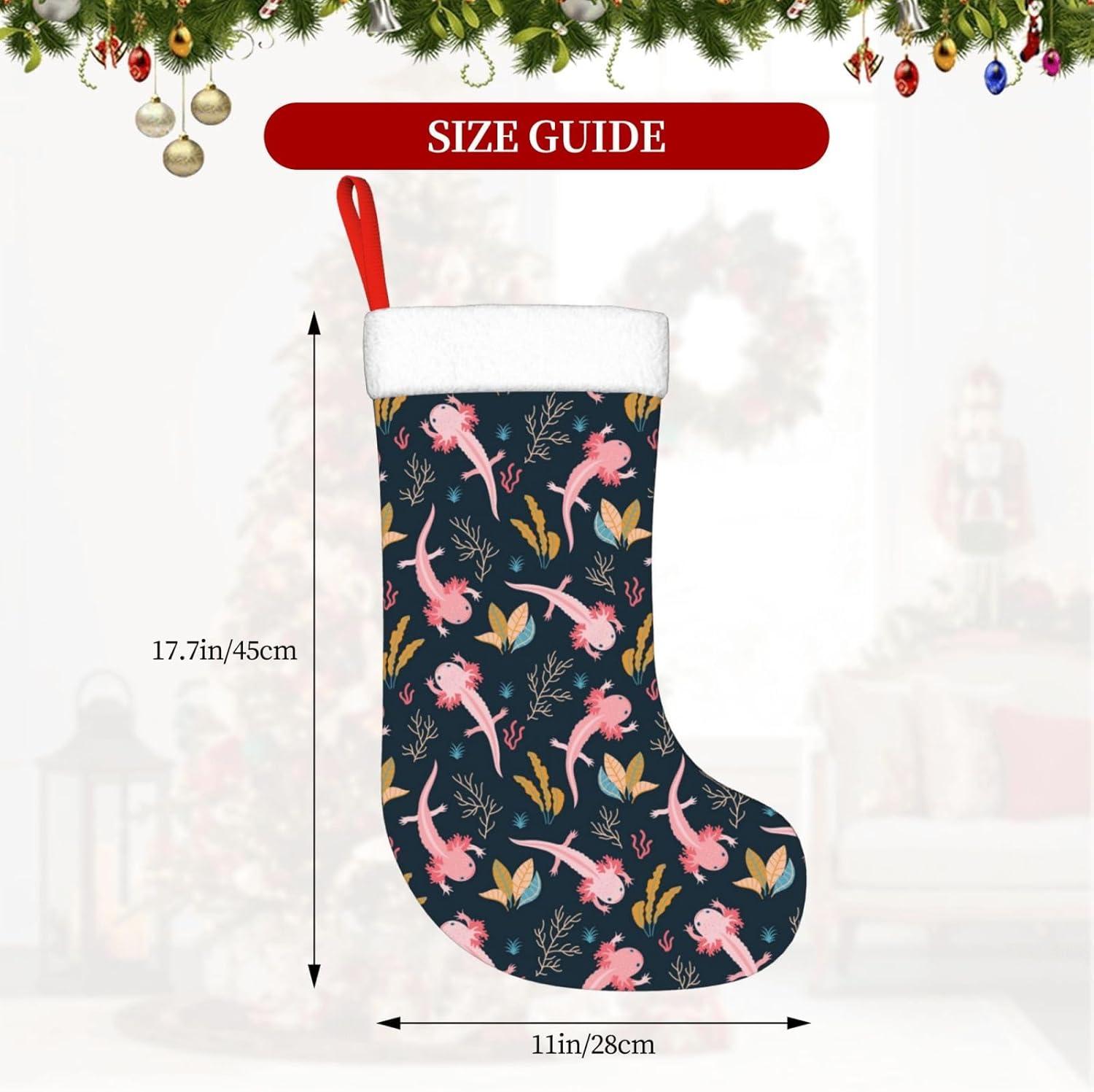 Cute Axolotl Christmas Stockin - Christmas Stocking Hanging recension och pris