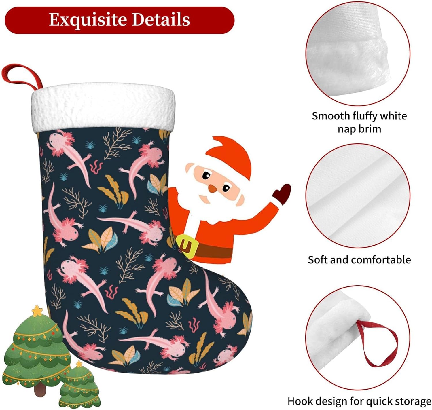 Cute Axolotl Christmas Stockin - Christmas Stocking Hanging recension och pris