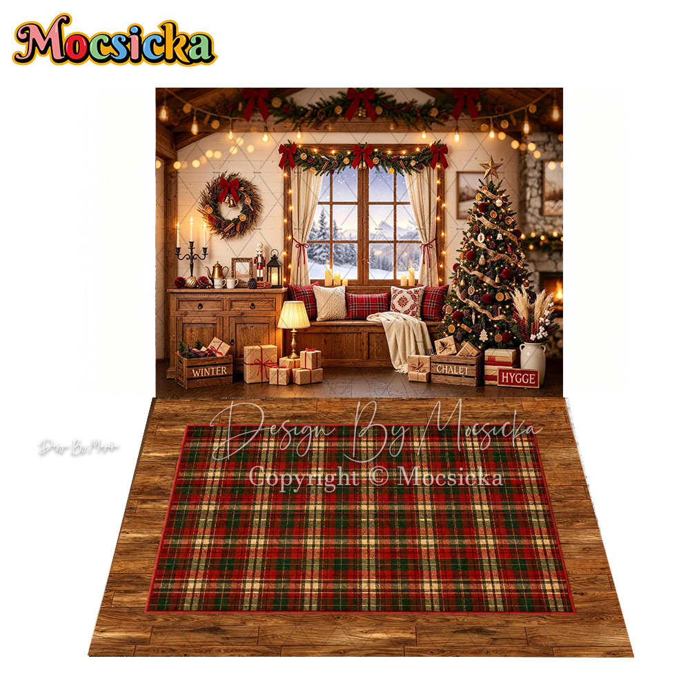 Mocsicka Retro Cabin Christmas - Christmas Throw Blanket recension och pris