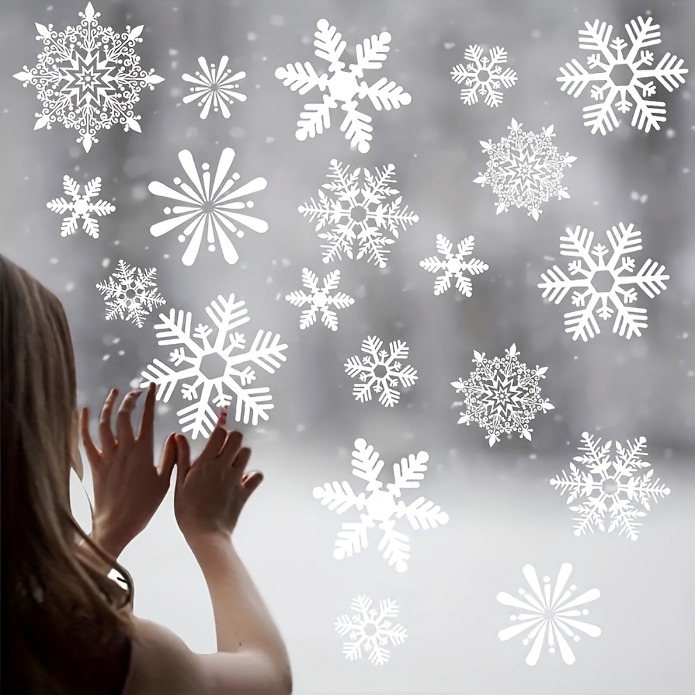 137Pcs Winter Snowflake Static - Snowflake Window Decal recension och pris