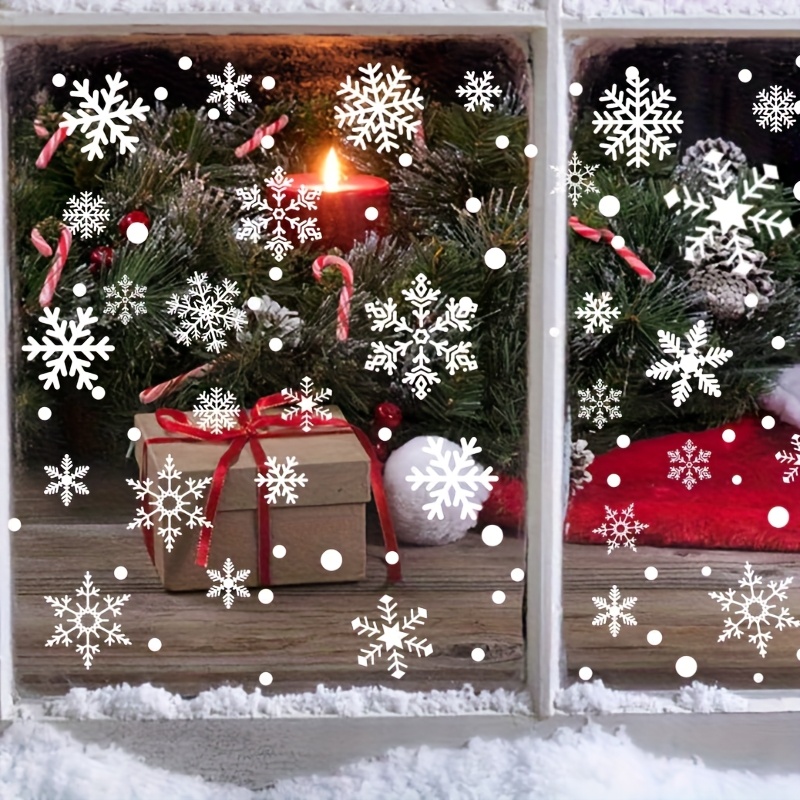 137Pcs Winter Snowflake Static - Snowflake Window Decal recension och pris