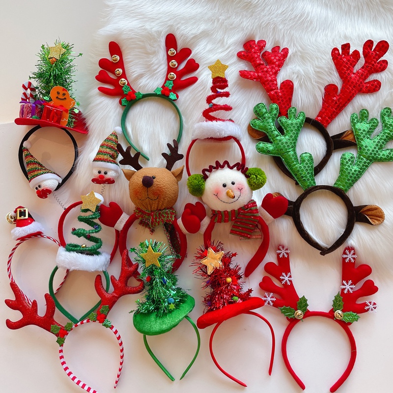 1-15pcs Christmas Headbands Sn - Reindeer Antlers Headband recension och pris