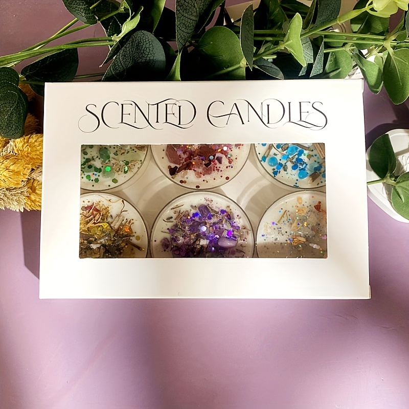 Set of 6 Scented Candles Fragr - Holiday Candle Set recension och pris