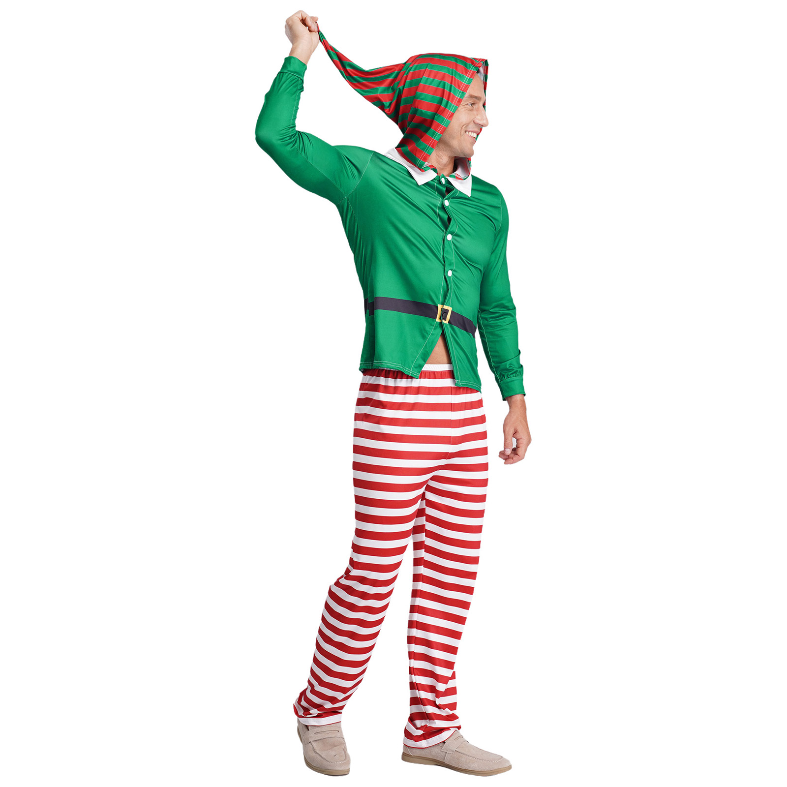 Mens Christmas Elf Pajamas Par - Elf Costume Christmas recension och pris