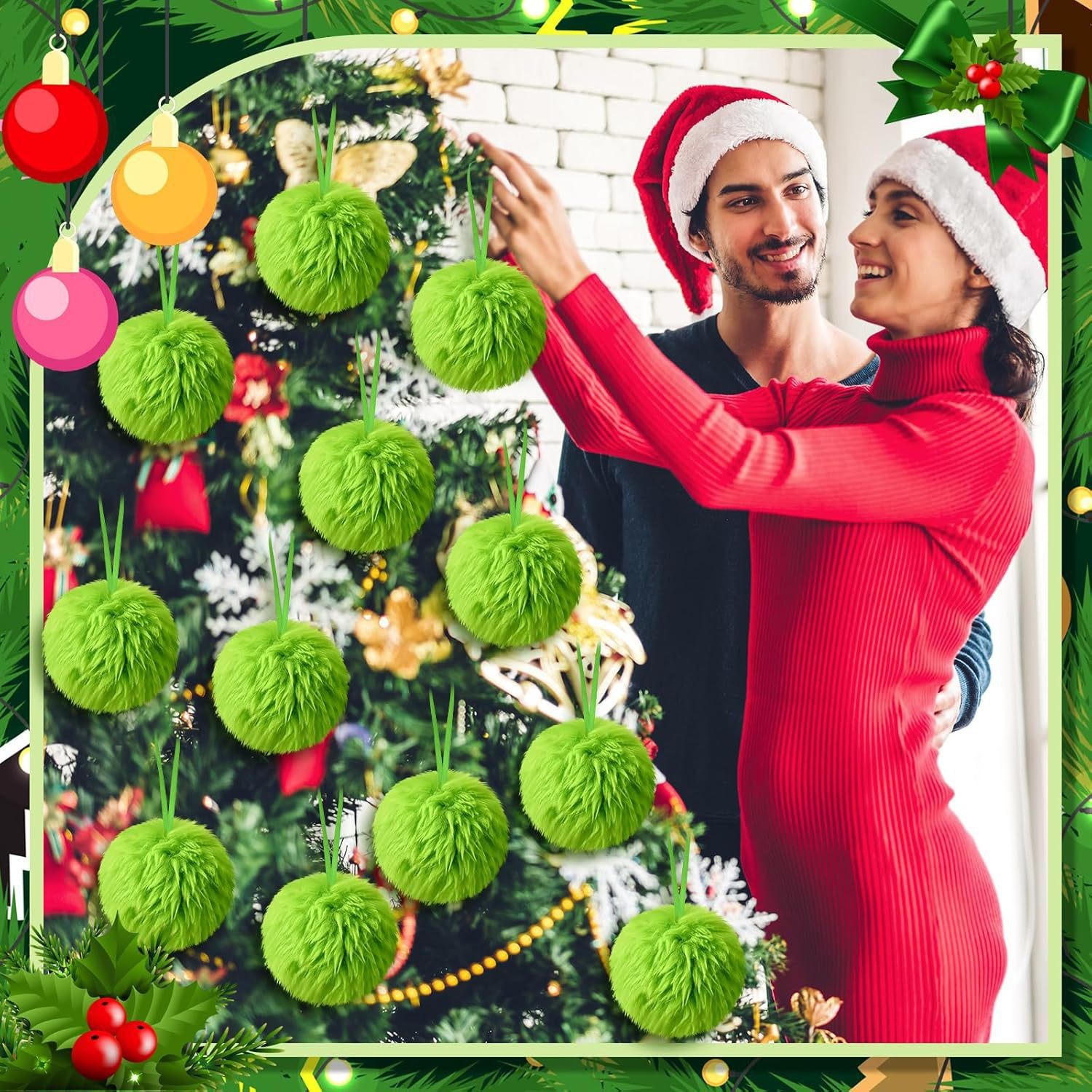 Christmas Green Long Plush Bal - Santa Hat Plush recension och pris