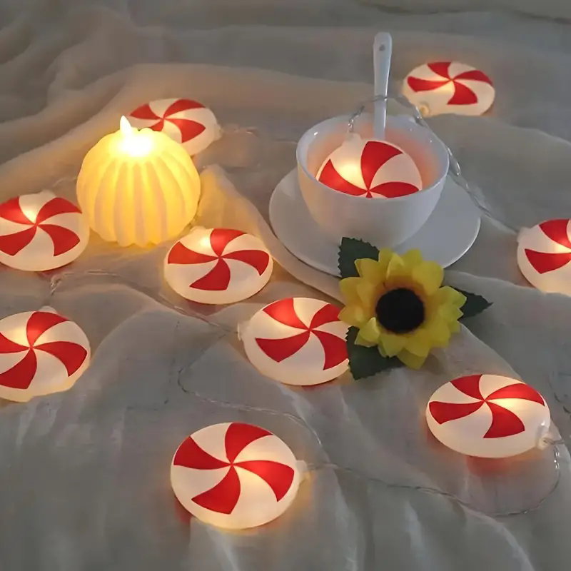 6m 40 LEDS Festive Candy Cane  - Led Fairy String Lights recension och pris