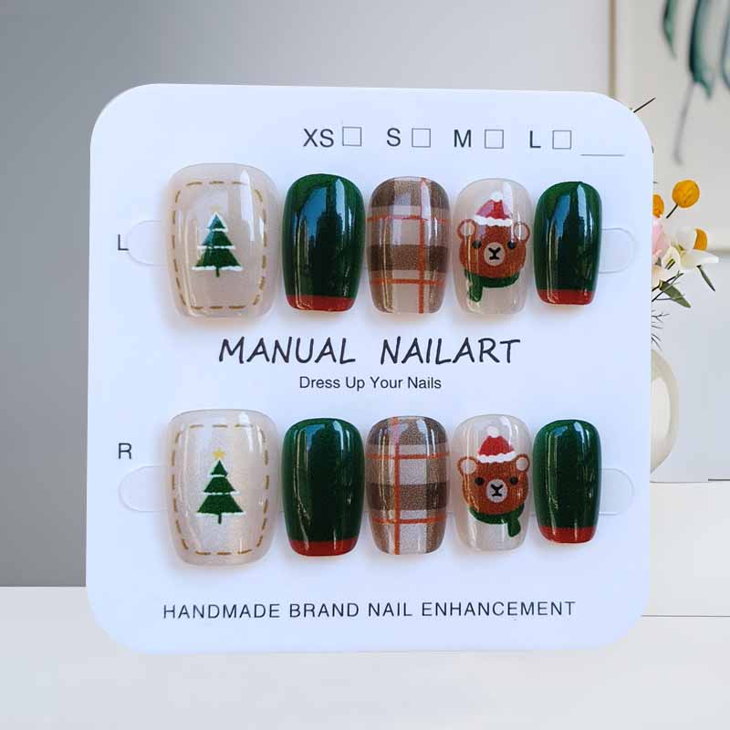 10 Pcs Christmas Half Handmade - Christmas Tree Artificial recension och pris